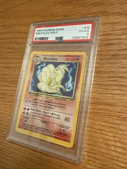 1999 Pokemon Base Set Ninetales Holo #12/102 PSA VG-EX4 GRADED CARD - Image 2