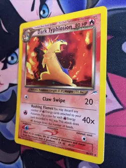 Dark Typhlosion 10/105 Holo Rare Neo Destiny Pokemon TCG Unlimited LP Swirl - Image 3