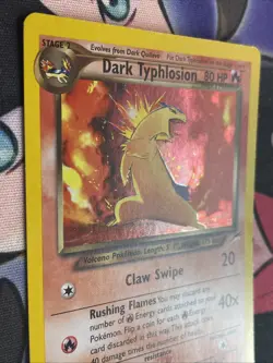 Dark Typhlosion 10/105 Holo Rare Neo Destiny Pokemon TCG Unlimited LP Swirl - Image 4