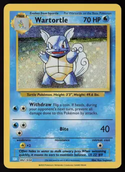 Wartortle 002/034 Trading Card Game Classic Pokemon TCG LP+ - NM - Image 1
