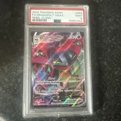 2020 Pokemon # 093 Swsh FA/Dragapult VMax Rebel Clash Psa 9 - Image 1