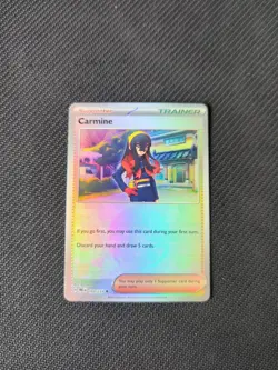 Carmine 103/131 Prismatic Evolutions Pokeball Reverse Holo Pokemon - Image 1