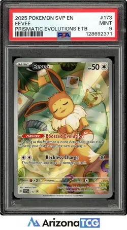 Pokemon 2025 Eevee #173 Promo Prismatic Evolutions Elite Trainer Box PSA 9 - Image 1