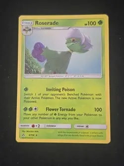 Roserade 5/156 Sun & Moon Ultra Prism Regular Rare Pokemon TCG NM/LP+ - Image 1