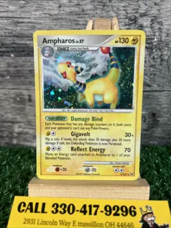 Pokemon TCG Ampharos Holo Rare 1/127 Diamond & Pearl NM/MT - Image 2
