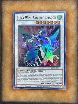 Yugioh Clear Wing Synchro Dragon LED8-EN001 Super Rare 1st Ed LP - Image 1