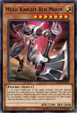 Mekk-Knight Red Moon - MP18-EN181 - Rare - 1st Edition - Lightly Played - Image 1