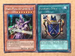yugioh Dark Magician Knight ROD-EN001 & Knight's Title ROD-EN002 Secret Rare LP - Image 1
