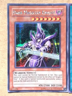 yugioh Dark Magician Knight ROD-EN001 & Knight's Title ROD-EN002 Secret Rare LP - Image 2