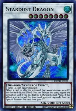 Yugioh - Stardust Dragon - Holographic Ultra Rare - Limited Edition Card - Image 1