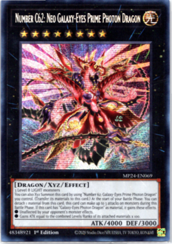 Number C62: Neo Galaxy-Eyes Prime Photon Dragon MP24-EN069 Secret Rare Yugioh - Image 1