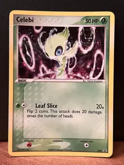 Pokemon TCG Celebi Nintendo Black Star Promos 29 Holo Promo Card LP - Image 1
