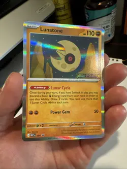 Lunatone 4 Black Star Promo Mega Evolution Stamped TCG Pokemon Card Nm - Image 3