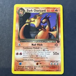 DARK CHARIZARD 21/82 non-holo Team Rocket Pokemon TCG card - Image 2