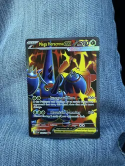 Pokemon Mega Heracross EX 108/094 Phantasmal Flames SR Full Art English Card TCG - Image 1