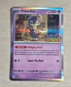 Indeedee SVP 154 Surging Sparks Stamped Promo Pokemon Card NM - Image 1