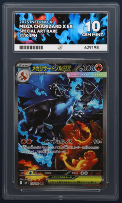 ACE 10 MEGA CHARIZARD X EX 110/080 INFERNO X POKEMON CARD PERFECT SUBS - Image 1