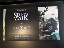 MTG Secret Lair x Ghost Of Tsushima RAINBOW FOIL EDITION Sealed, In Hand - Image 1
