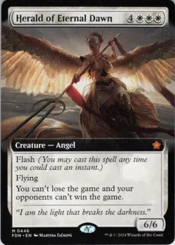 MTG Herald of Eternal Dawn (Extended Art) (446) | NM | Foundations {FDN} - Image 1