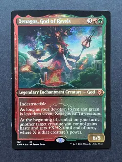 MTG Commander Legends Xenagos, God of Revels Mythic Etched Foil #541 - Image 1