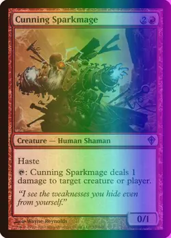 MTG Magic the Gathering Cunning Sparkmage (79/151) Worldwake LP FOIL - Image 1
