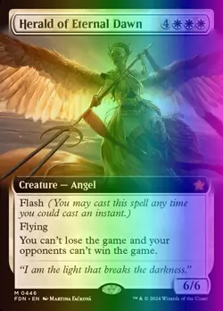 MTG Magic the Gathering Herald of Eternal Dawn (446/789) Foundations LP FOIL - Image 1