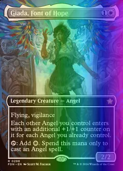 MTG Magic the Gathering Giada, Font of Hope (298/789) Foundations LP FOIL - Image 1