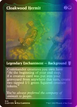 Cloakwood Hermit (514/1080) Commander Legends Battle for Baldur's Gate LP FOIL - Image 1