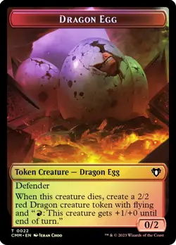 MTG FOIL {Dragon Egg Token} // {Eldrazi Token} - Commander Masters #T22T01 - Image 1