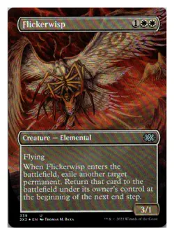 Double Masters 2022 #339 Flickerwisp (Borderless) Foil - Image 1