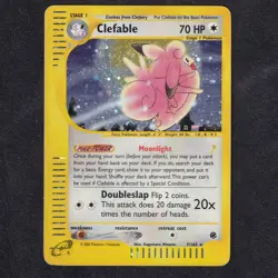 [GD] CLEFABLE Pokemon HOLO RARE Expedition Set E-tag serie 7/165 English GOOD - Image 1