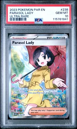 2023 Pokemon Paradox Rift 238 Parasol Lady Ultra Rare PSA 10 - Image 1