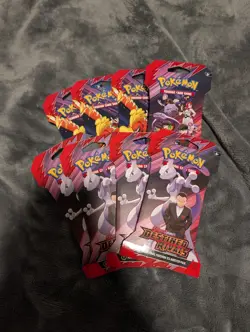 Lot of 8 Pokemon TCG Destined Rivals Booster Packs Sleeved Blister Packs New - Image 1