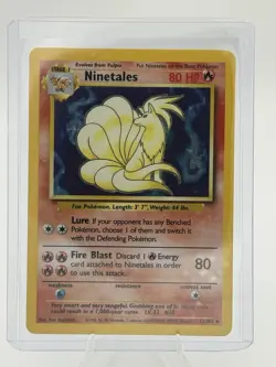 Ninetales Base Set Unlimited 12/102 Holo Rare WOTC VTG 1999 Pokemon TCG - Image 1