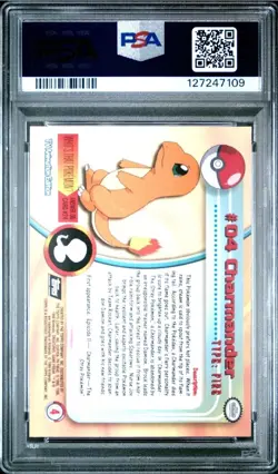 1999 Topps Pokemon TV Charmander PSA 10 - Image 2