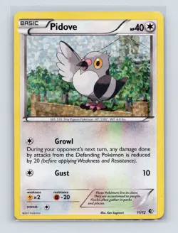 Pokemon TCG Pidove - 11/12 011/012 McDonald's Promos 2011 Holo MP - Image 1