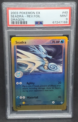 Pokemon PSA 9 MINT Seadra 40/97 EX Dragon Reverse Holofoil 2003 S#7168 - Image 1