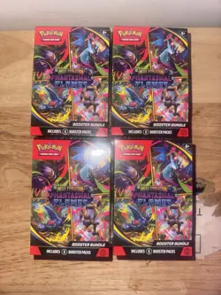 Pokemon TCG Mega Evolution Phantasmal Flames Booster Bundles New Sealed 4 Packs - Image 1