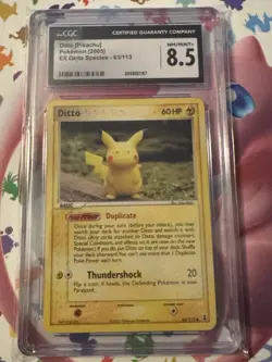 2005 Pokemon CGC 8.5 Ditto [Pikachu]- EX Delta Species NM/Mint+ - Image 1