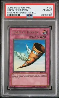 Yu-Gi-Oh! Horn of Heaven MRD-130 1st Edition PSA 10 Gem Mint-Ultra Rare - Image 1