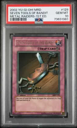 Yu-Gi-Oh! Seven Tools of the Bandit MRD-129 1st Edition PSA 10 Gem Mint-Ultra Ra - Image 1
