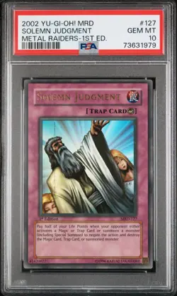 Yu-Gi-Oh! Solemn Judgment MRD-127 1st Edition PSA 10 Gem Mint-Ultra Rare - Image 1