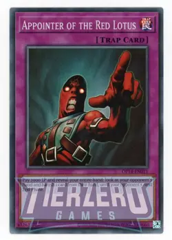 Yugioh Appointer of the Red Lotus OP14-EN011 Super Rare Unlimited Edition NM /LP - Image 1