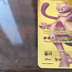 Pokemon TCG Mewtwo EX 98/99 Full Art Holo Gold Metal Card Ultra Rare - Image 3