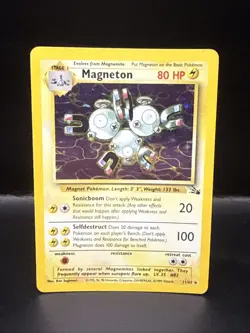 Pokemon Magneton 11/62 Fossil Holo Rare Pokemon Card - Image 2