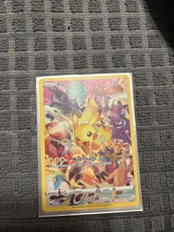 Pokemon Pikachu TCG Full Art Secret Rare Holo Card 160/159 Crown Zenith - Image 1