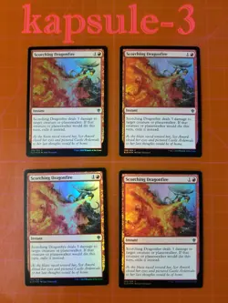 4x Scorching Dragonfire | FOIL | Throne of Eldraine | MTG Magic Cards - Image 1