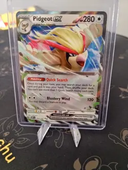 Pokemon TCG Obsidian Flames Pidgeot EX 164/197 Holo Rare Card NM - Image 1