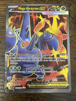 Pokemon Mega Heracross EX 108/094 Phantasmal Flames SR Full Art English Card TCG - Image 1