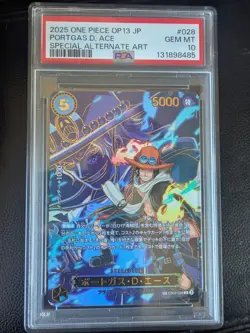 PSA 10 Portgas D. Ace R SP EB02-028 2025 ONE PIECE Card Japanese - Image 1